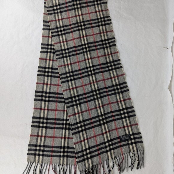 Burberry Accessories - Burberry Designer Lambswool Scarf Gray | Unisex Check Pattern | Hot Deal